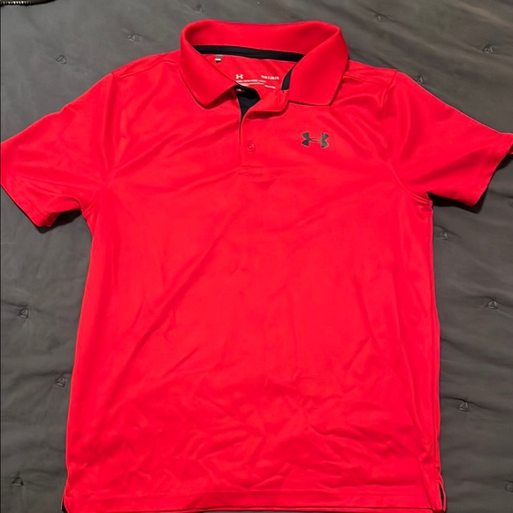 Under Armour Heatgear Youth Large Red Polo Shirt - Picture 1 of 4